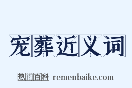 宠葬近义词是什么意思的图片